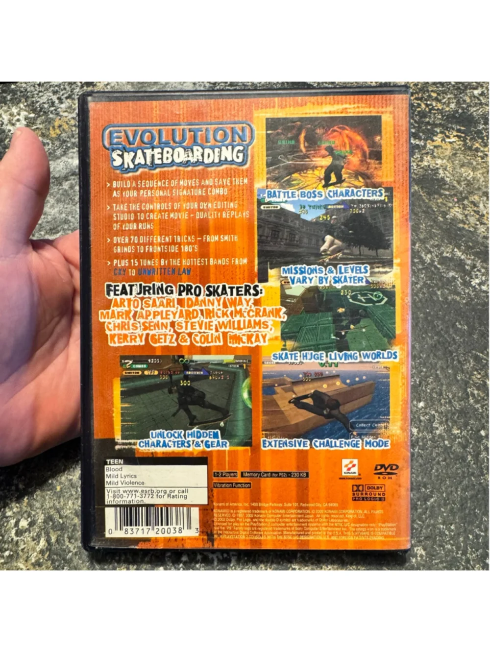 Evolution Skateboarding PS2 PlayStation 2 CIB Complete Manual Tested Konami